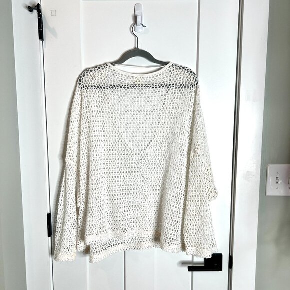 We The Free Napa Top Boho Beachy Open Knit Round Neck Oversized Hippie Small - Picture 6 of 6